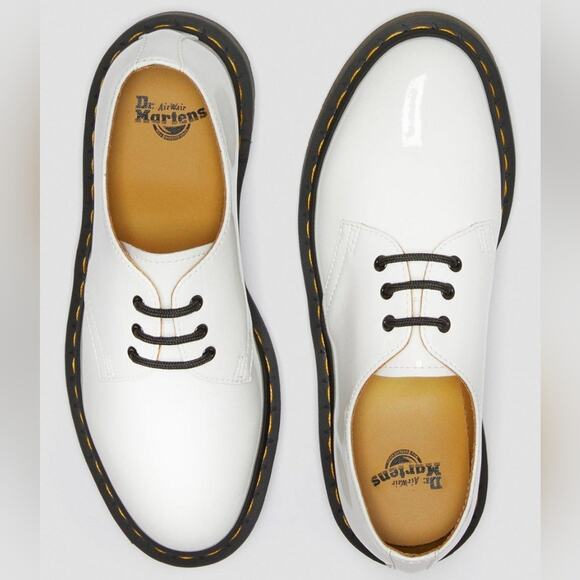 Dr. MARTENS 91461 WOMEN'S White PATENT LEATHER OXFORD SHOES size 10 - Picture 11 of 11